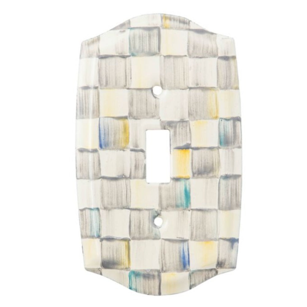 MacKenzie-Childs Sterling Check Enamel Switch Plates