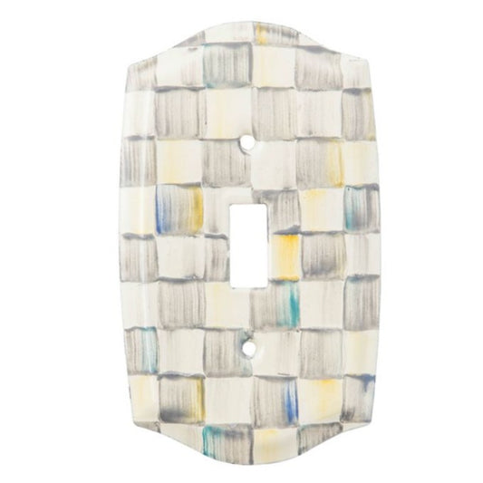 MacKenzie-Childs Sterling Check Enamel Switch Plates