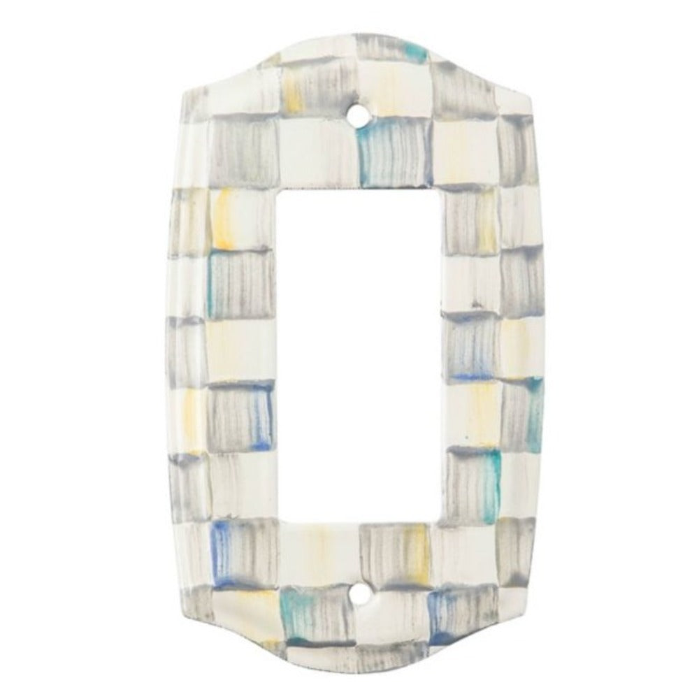 MacKenzie-Childs Sterling Check Enamel Switch Plates